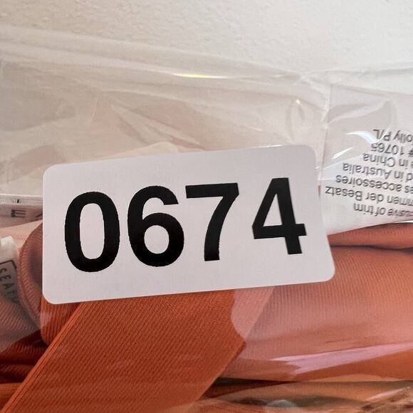 SeaFolly Australia Bikini Swimsuit Size 10 Orange/Rust Wrap Top Strappy Bottoms - Picture 12 of 12